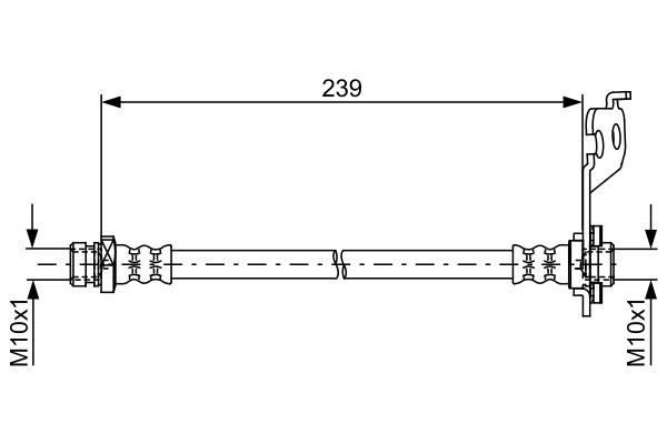 Flexible de frein (Durite de frein) BOSCH ref. 1 987 481 761