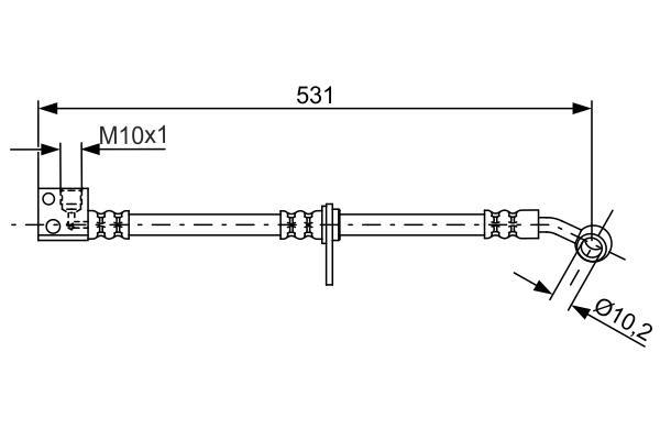 Flexible de frein (Durite de frein) BOSCH 1 987 481 798