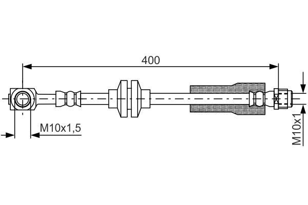 Flexible de frein (Durite de frein) BOSCH 1 987 481 803