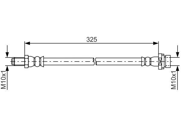 Flexible de frein (Durite de frein) BOSCH ref. 1 987 481 807