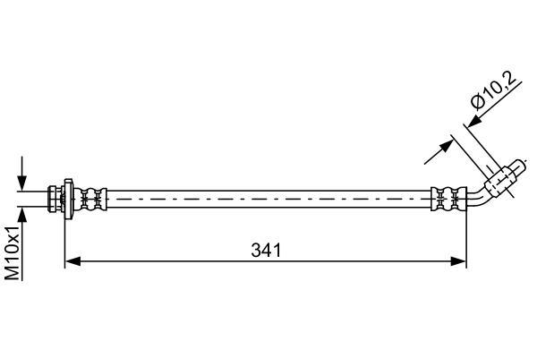 Flexible de frein (Durite de frein) BOSCH ref. 1 987 481 840