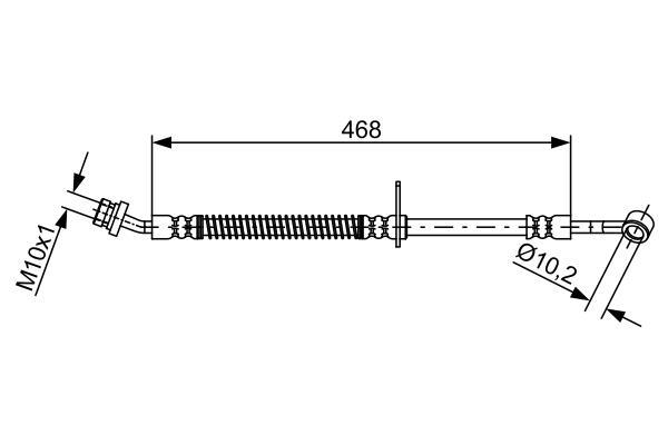 Flexible de frein (Durite de frein) BOSCH ref. 1 987 481 861