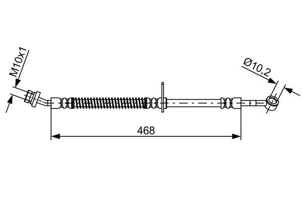 Flexible de frein (Durite de frein) BOSCH ref. 1 987 481 867