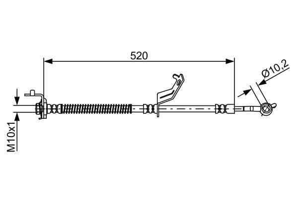 Flexible de frein (Durite de frein) BOSCH ref. 1 987 481 868
