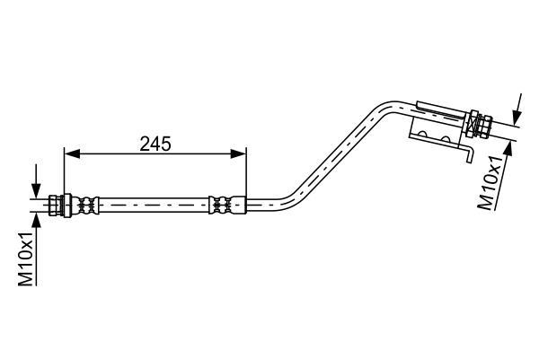 Flexible de frein (Durite de frein) BOSCH 1 987 481 876