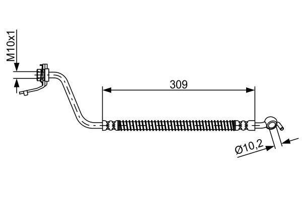 Flexible de frein (Durite de frein) BOSCH 1 987 481 877