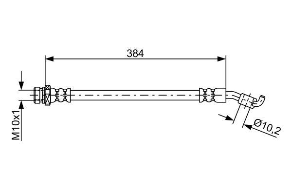 Flexible de frein (Durite de frein) BOSCH ref. 1 987 481 884