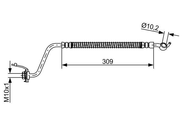 Flexible de frein (Durite de frein) BOSCH 1 987 481 889