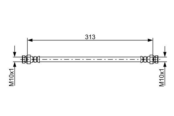 Flexible de frein (Durite de frein) BOSCH ref. 1 987 481 897