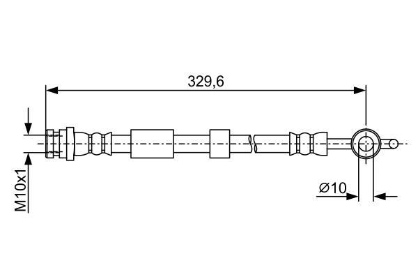 Flexible de frein (Durite de frein) BOSCH ref. 1 987 481 952