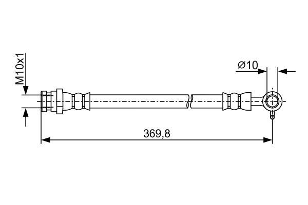 Flexible de frein (Durite de frein) BOSCH ref. 1 987 481 968