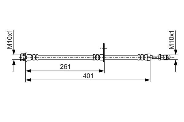 Flexible de frein (Durite de frein) BOSCH ref. 1 987 481 980