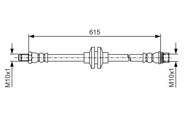 Flexible de frein (Durite de frein) BOSCH ref. 1 987 481 982