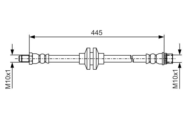 Flexible de frein (Durite de frein) BOSCH ref. 1 987 481 986