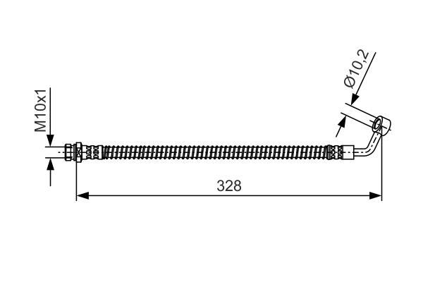 Flexible de frein (Durite de frein) BOSCH ref. 1 987 481 992