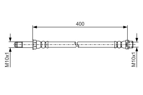 Flexible de frein (Durite de frein) BOSCH ref. 1 987 481 A17