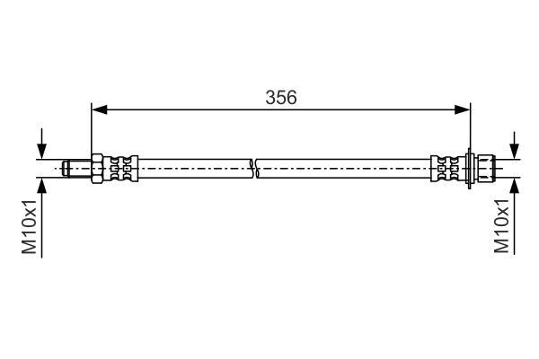 Flexible de frein (Durite de frein) BOSCH ref. 1 987 481 A22