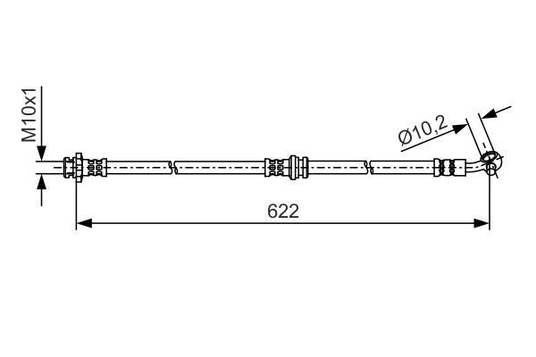 Flexible de frein (Durite de frein) BOSCH ref. 1 987 481 A31