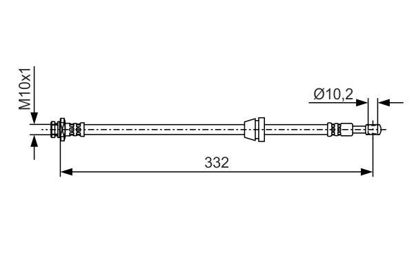 Flexible de frein (Durite de frein) BOSCH ref. 1 987 481 A33