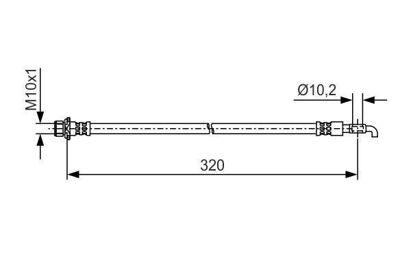 Flexible de frein (Durite de frein) BOSCH ref. 1 987 481 A38