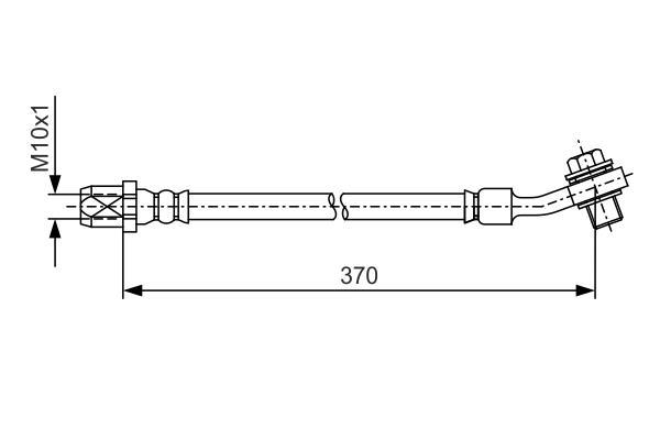 Flexible de frein (Durite de frein) BOSCH ref. 1 987 481 A42