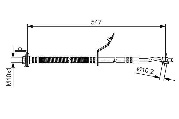 Flexible de frein (Durite de frein) BOSCH ref. 1 987 481 A55