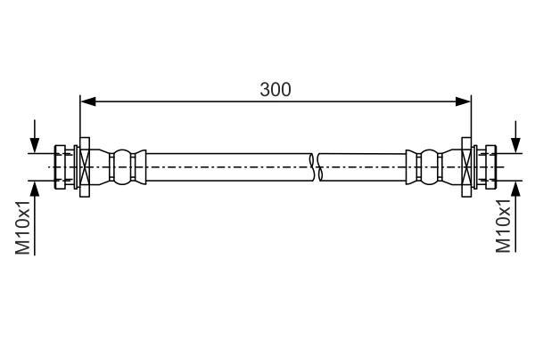 Flexible de frein (Durite de frein) BOSCH ref. 1 987 481 B31