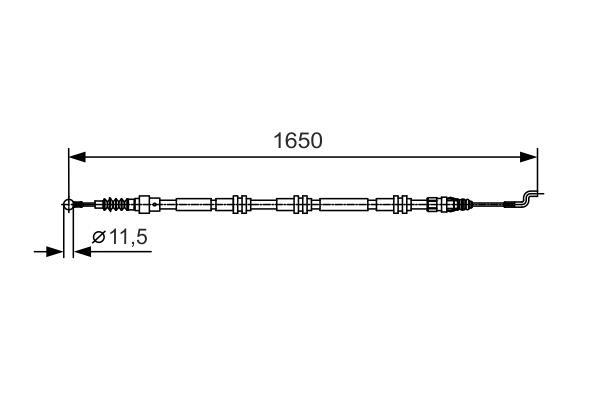 Cabo de freio de estacionamento BOSCH ref. 1 987 482 016
