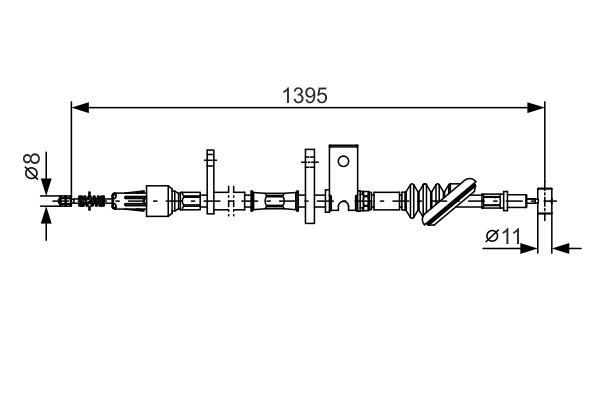 Cable de freno de mano BOSCH ref. 1 987 482 089