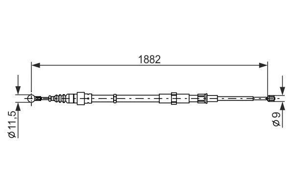 Cable de freno de mano BOSCH ref. 1 987 482 193