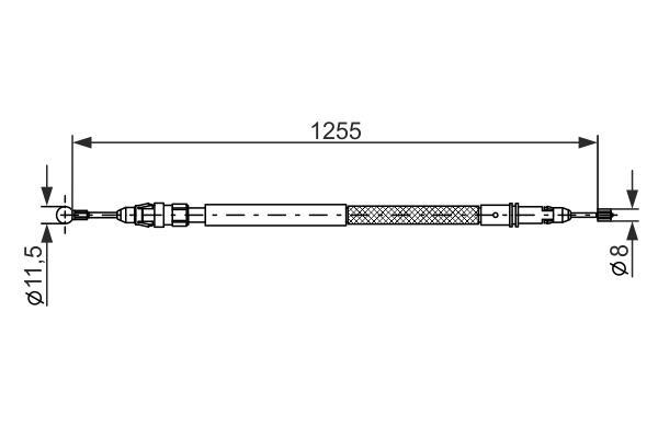 Cable de freno de mano BOSCH ref. 1 987 482 235