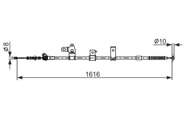 Cabo de freio de estacionamento BOSCH ref. 1 987 482 307