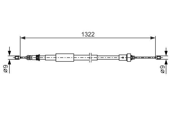 Cable de freno de mano BOSCH ref. 1 987 482 385