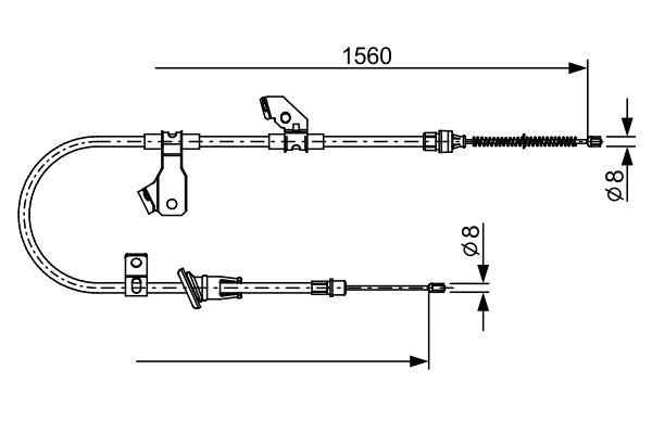 Cabo de freio de estacionamento BOSCH ref. 1 987 482 626
