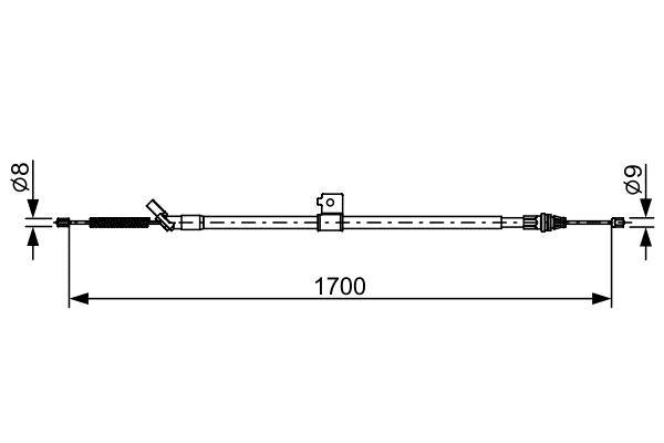 Cabo de freio de estacionamento BOSCH ref. 1 987 482 631