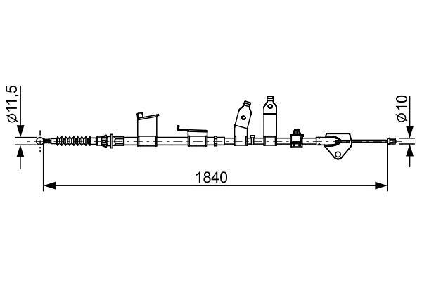 Cabo de freio de estacionamento BOSCH ref. 1 987 482 653