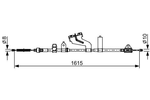 Cabo de freio de estacionamento BOSCH ref. 1 987 482 656