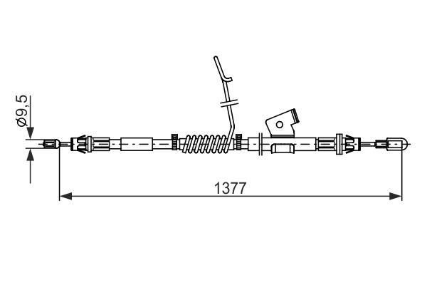 Cable de freno de mano BOSCH ref. 1 987 482 672