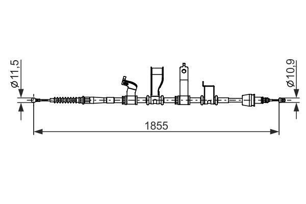 Cabo de freio de estacionamento BOSCH ref. 1 987 482 685