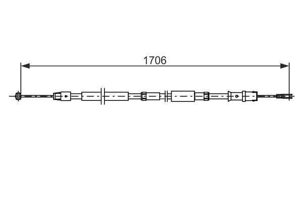 Cable de freno de mano BOSCH ref. 1 987 482 751