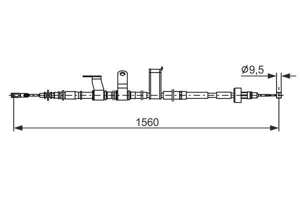 Cabo de freio de estacionamento BOSCH ref. 1 987 482 838