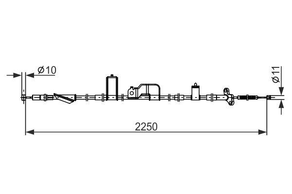 Cabo de freio de estacionamento BOSCH ref. 1 987 482 915