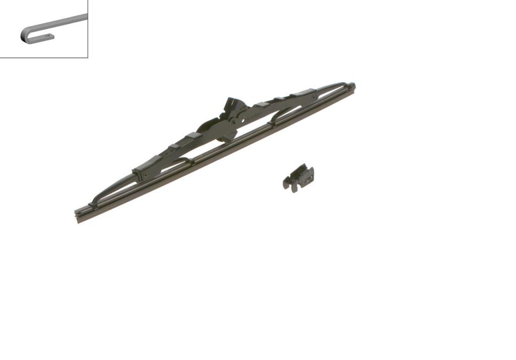 Balai d'essuie-glace (Essuie glace) BOSCH 340 U - ref. 3 397 004 578