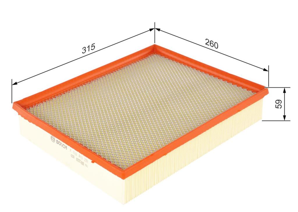 Filtro de aire (de coche) BOSCH ref. F 026 400 286