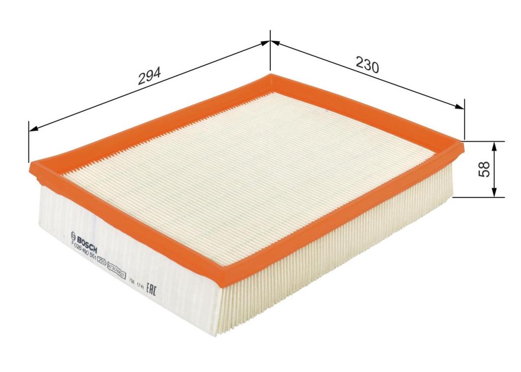 Filtre à air BOSCH ref. F 026 400 551