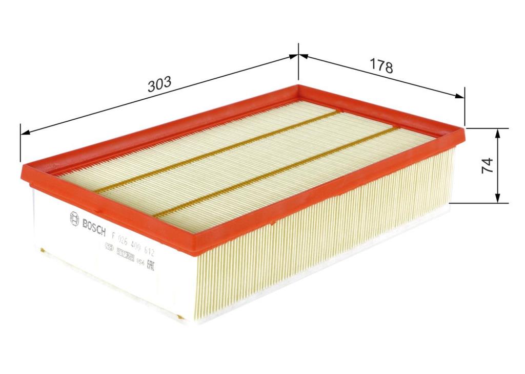 Filtre à air BOSCH ref. F 026 400 612