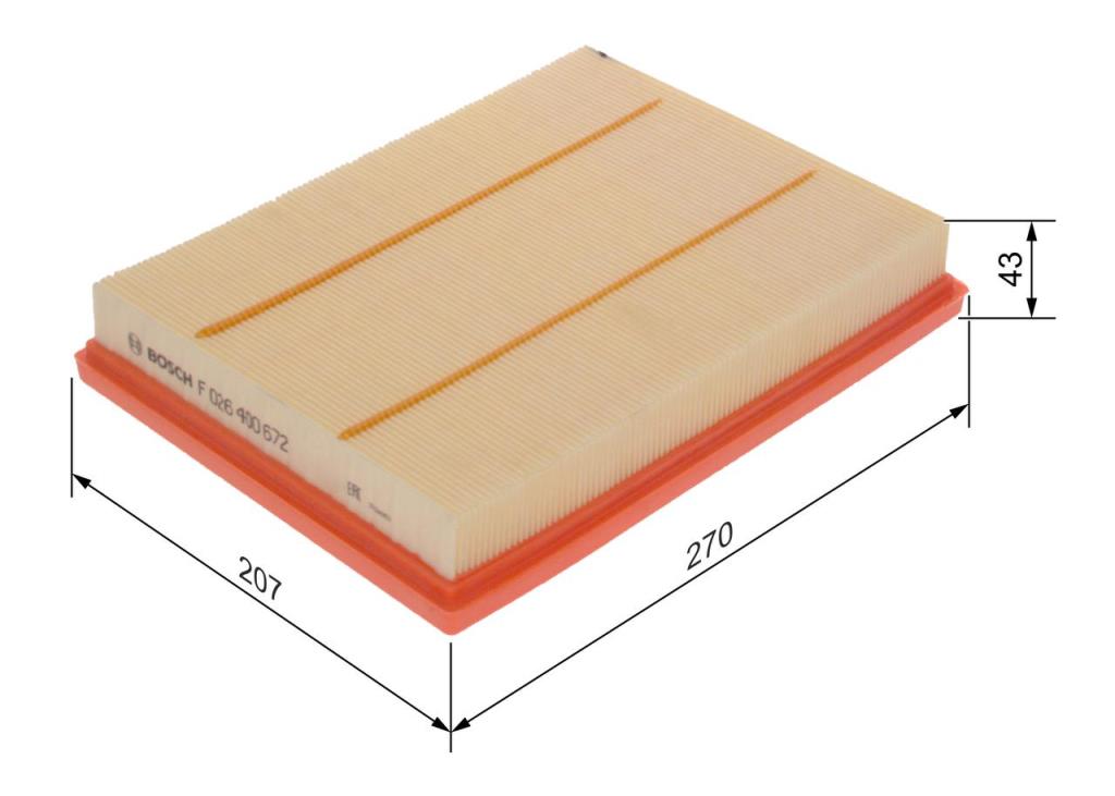 Filtro de ar BOSCH ref. F 026 400 672