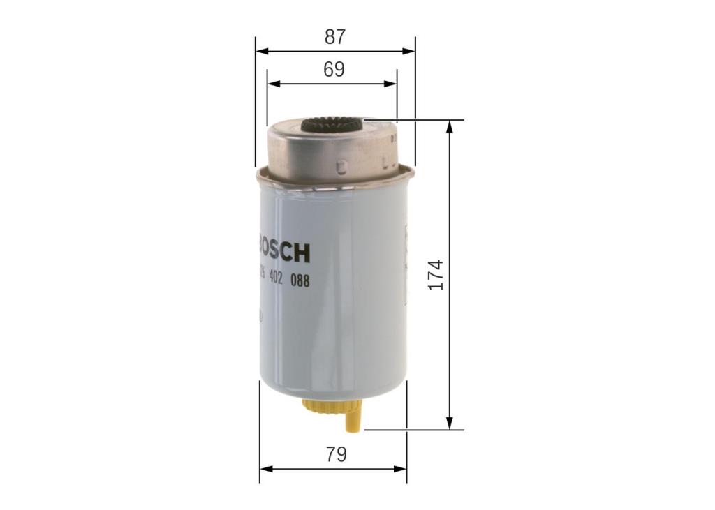 Filtre à carburant (Filtre à gasoil) BOSCH ref. F 026 402 088