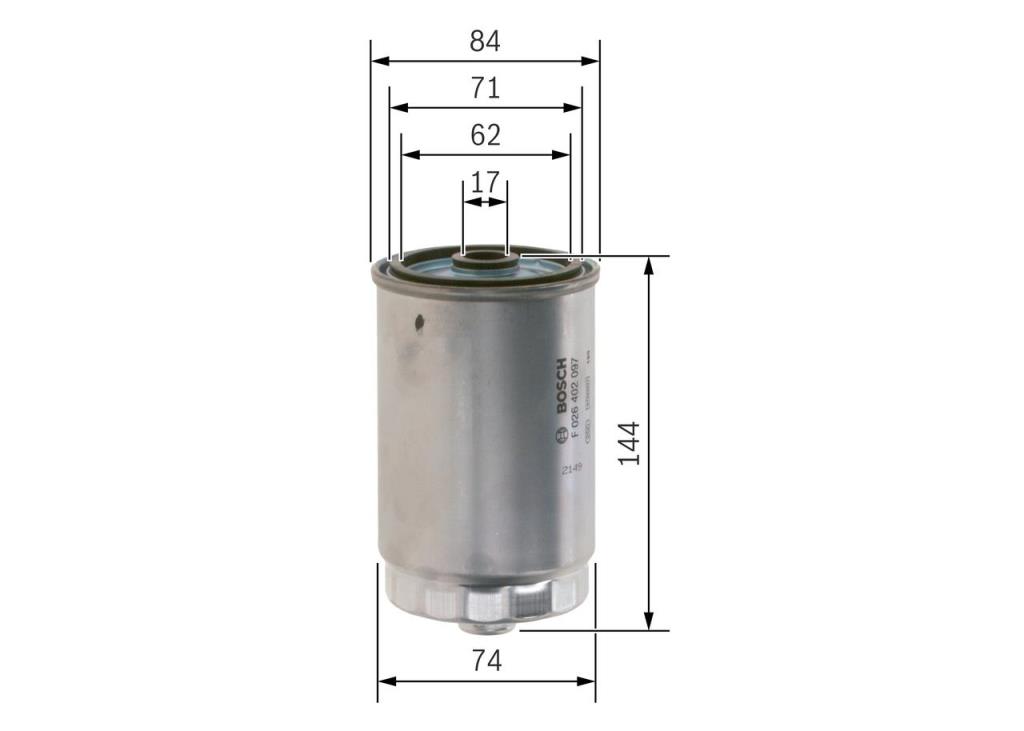Filtre à carburant (Filtre à gasoil) BOSCH ref. F 026 402 097