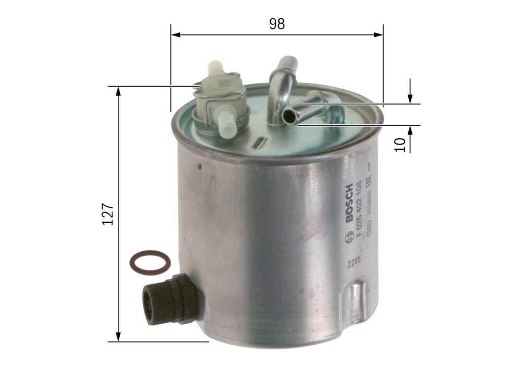 Filtro combustible BOSCH ref. F 026 402 108